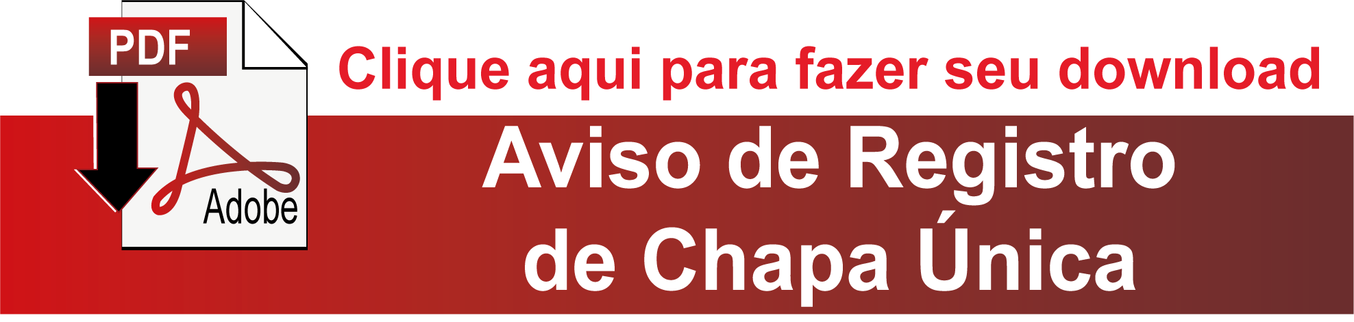 Aviso de Registro de Chapa Única Core-SP Representante Comercial